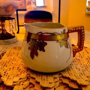 EUC- Vintage Bavaria Artist Signed Hand-Painted Milk Pitcher